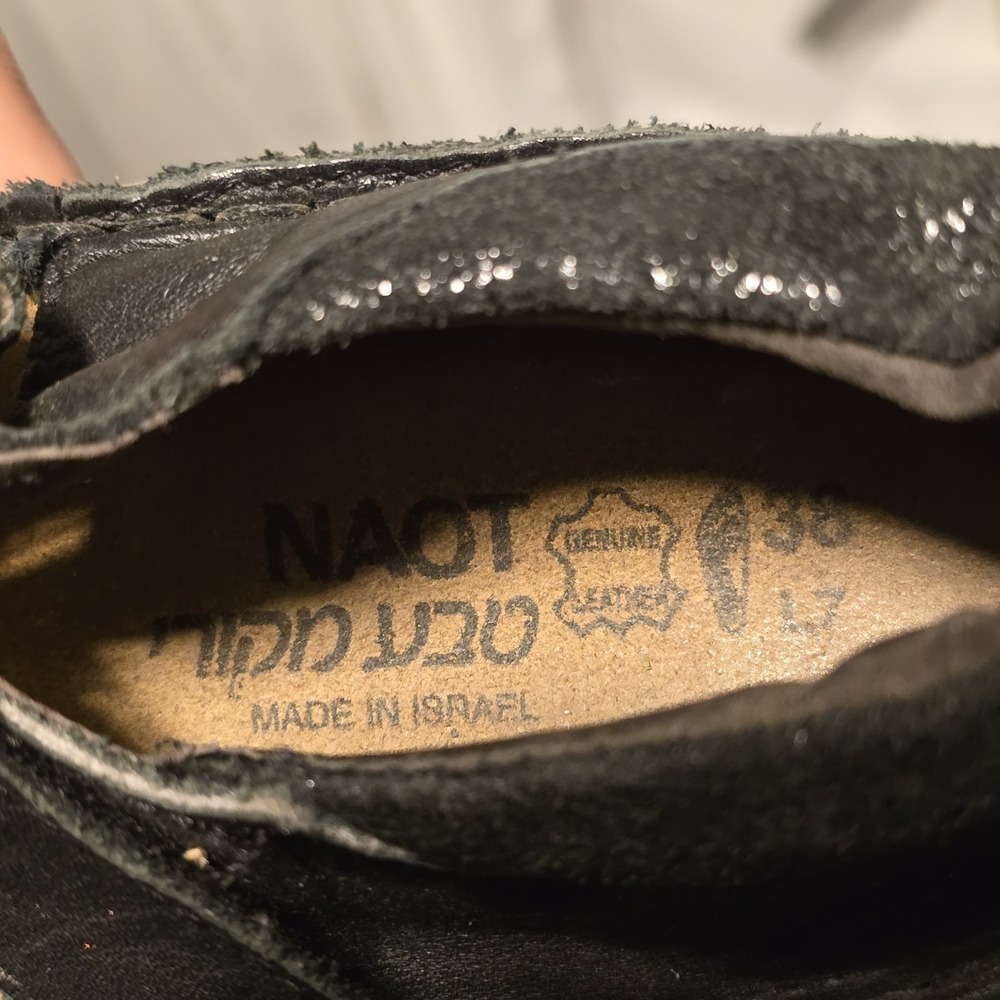 Naot Strappy Black Leather Sandals Women's Closed Back Comfort EU‎ Size 38 - Picture 6 of 6